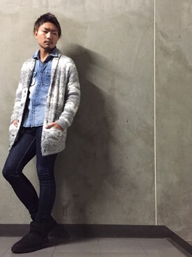 「GOSTAR DE FUGA（ゴスタール ジフーガ）のアイテム（その他アウター）」を使った、NAOYAさん（メンズ・177cm）の冬コーディネート