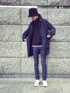 「A.P.C.」｜「アイテム（その他アウター）」を使った、goike-nitazumiさん（メンズ・181cm）の冬コーディネート