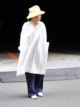 「TOUJOURS（トゥジュー）のアイテム」を使った、megumiさん（レディース・163cm）の春コーディネート