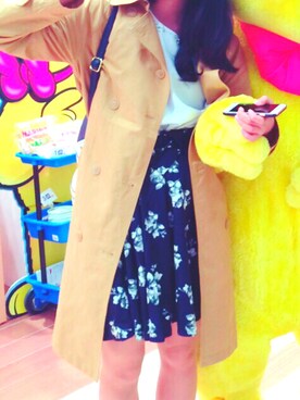 「Ray Cassin」｜「アイテム（トレンチコート）」を使った、hinaさん（レディース・166cm）の春コーディネート