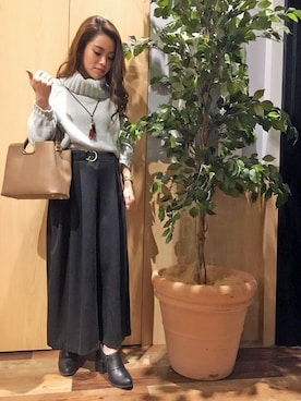 「ガウチョパンツ」｜kazuhaさん（レディース・150cm）の冬コーディネート