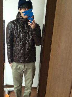 「Paul Smith（ポールスミス）のアイテム（ダウンジャケット/コート）」を使った、ぽぽぽさん（メンズ・172cm）の冬コーディネート