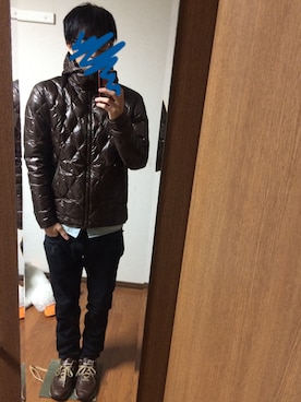 「Paul Smith（ポールスミス）のアイテム（ダウンジャケット/コート）」を使った、ぽぽぽさん（メンズ・172cm）の冬コーディネート