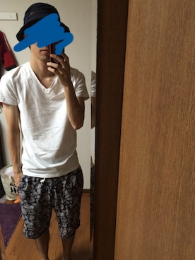「BUTTERO」｜「アイテム（帽子）」を使った、ぽぽぽさん（メンズ・173cm）の夏コーディネート