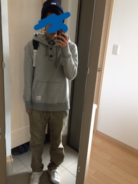 「CONVERSE（コンバース）のCONVERSE コンバース ジャック パーセル / JACK PURCEL（スニーカー）」を使った、ぽぽぽさん（メンズ・173cm）の冬コーディネート