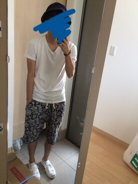 「CONVERSE（コンバース）のCONVERSE コンバース ジャック パーセル / JACK PURCEL（スニーカー）」を使った、ぽぽぽさん（メンズ・174cm）の夏コーディネート