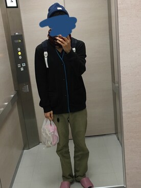 「LABRAT（ラブラット）のアイテム（帽子）」を使った、ぽぽぽさん（メンズ・174cm）の秋コーディネート