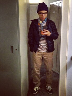 「J.CREW」｜Ahさん（メンズ・166cm・30代）の冬コーディネート