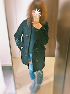 「moussy」｜「アイテム（ダッフルコート）」を使った、やまさん（レディース・152cm）の冬コーディネート