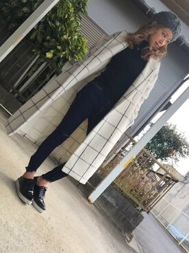 「SpRay（スプレイ）のアイテム（ハンチング/ベレー帽）」を使った、shioRiさん（レディース・161cm）の秋コーディネート