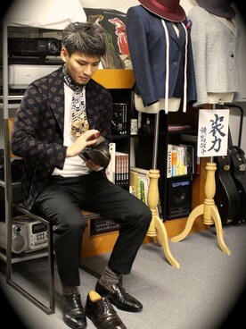 「THE GIGI（ザ ジジ）のアイテム」を使った、Yusuke Yoritomiさん（メンズ・169cm）の秋コーディネート