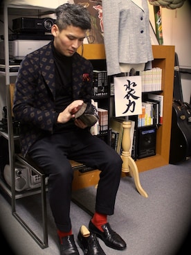 「THE GIGI（ザ ジジ）のアイテム」を使った、Yusuke Yoritomiさん（メンズ・169cm）の秋コーディネート