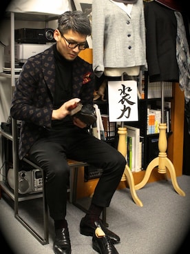 「THE GIGI（ザ ジジ）のアイテム」を使った、Yusuke Yoritomiさん（メンズ・169cm）の冬コーディネート