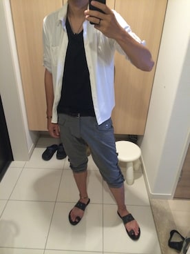 「TETE HOMME（テットオム）のアイテム（シューズ）」を使った、YOUさん（メンズ・176cm）の夏コーディネート