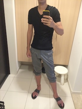 「HALB（ハルプ）のアイテム（トップス）」を使った、YOUさん（メンズ・176cm）の夏コーディネート