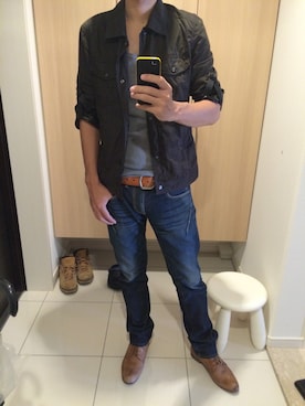 「COMME CA DU MODE（コムサデモード）のアイテム（ブルゾン）」を使った、YOUさん（メンズ・176cm）の秋コーディネート