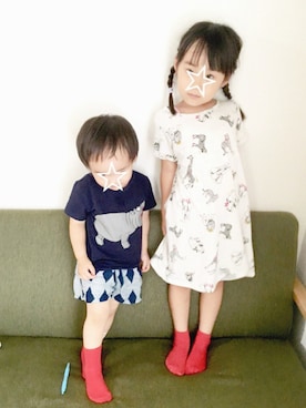 「bobochoses」｜「アイテム（ワンピース/ドレス）」を使った、kotiiさん（キッズ・110cm）の夏コーディネート
