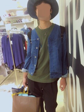 「JUNMEN（ジュンメン）のアイテム（帽子）」を使った、ゆさん（メンズ・171cm）の秋コーディネート