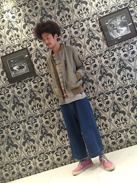 「nonnative（ノンネイティブ）のアイテム（ミリタリージャケット）」を使った、おひでさん（メンズ・177cm）の春コーディネート