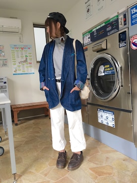 「切りっぱなし」｜「アイテム（キャップ）」を使った、aimiさん（レディース・162cm）の秋コーディネート