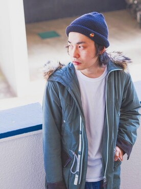 「原宿」｜「アイテム（モッズコート）」を使った、TAKAHIROINOUEさん（メンズ・170cm）の秋コーディネート