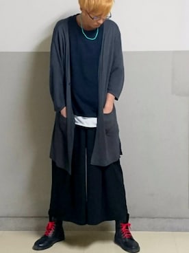 「me（ミイ）のアイテム」を使った、リッキーさん（メンズ・177cm）の秋コーディネート