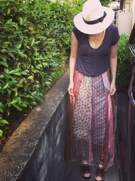 「NET（ネット）のアイテム（ハット）」を使った、Mayo...さん（レディース・167cm）の夏コーディネート