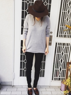 「NET（ネット）のアイテム（ハット）」を使った、Mayo...さん（レディース・167cm）の秋コーディネート