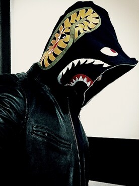 「asos（エイソス）のアイテム（ライダースジャケット）」を使った、mk worldさん（メンズ・176cm）の冬コーディネート
