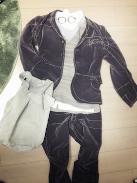 「SASQUATCHfabrix.（サスクワァッチファブリックス）のアイテム（ニット/セーター）」を使った、hayato.wさん（メンズ・172cm）の春コーディネート