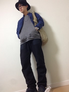 「MARTIN MARGIELA（マルタンマルジェラ）のアイテム（ブルゾン）」を使った、hayato.wさん（メンズ・172cm）の秋コーディネート