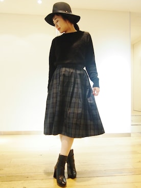 「URBAN RESEARCH ROSSO WOMEN（アーバンリサーチ　ロッソ）のアイテム（帽子）」を使った、Mai_rossoさん（レディース・155cm）の秋コーディネート