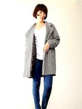 「PLAIN CLOTHING（プレーンクロージング）のアイテム（ジャケット/アウター）」を使った、chikaさん（レディース・172cm）の秋コーディネート