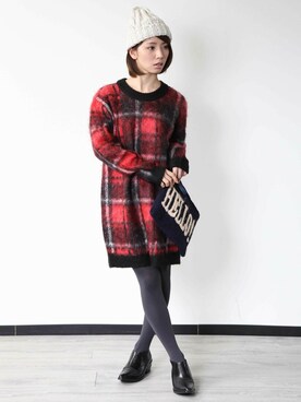 「PLAIN CLOTHING（プレーンクロージング）のアイテム（ワンピース）」を使った、chikaさん（レディース・158cm）の秋コーディネート