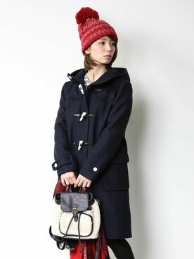 「PLAIN CLOTHING（プレーンクロージング）のアイテム（ダッフルコート）」を使った、chikaさん（レディース・158cm）の秋コーディネート