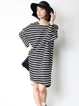 「PLAIN CLOTHING（プレーンクロージング）のアイテム（ワンピース）」を使った、chikaさん（レディース・158cm）の冬コーディネート
