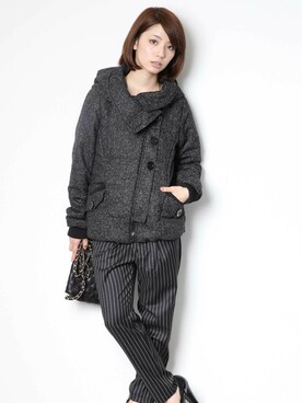 「PLAIN CLOTHING（プレーンクロージング）のアイテム（ジャケット/アウター）」を使った、chikaさん（レディース・158cm）の冬コーディネート