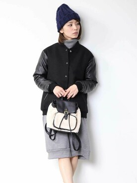 「PLAIN CLOTHING（プレーンクロージング）のアイテム（ワンピース）」を使った、chikaさん（レディース・158cm）の冬コーディネート