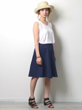 「PLAIN CLOTHING（プレーンクロージング）のアイテム」を使った、chikaさん（レディース・164cm）の夏コーディネート