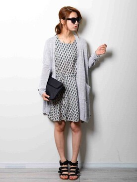 「PLAIN CLOTHING（プレーンクロージング）のアイテム（ワンピース/ドレス）」を使った、chikaさん（レディース・164cm）の夏コーディネート