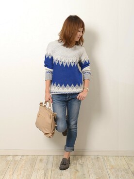 「PLAIN CLOTHING（プレーンクロージング）のアイテム（ローファー）」を使った、chikaさん（レディース・153cm）の秋コーディネート