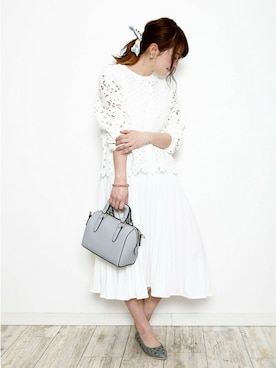 「PLAIN CLOTHING（プレーンクロージング）のアイテム（ワンピース/ドレス）」を使った、chikaさん（レディース・153cm）の春コーディネート