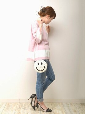 「PLAIN CLOTHING（プレーンクロージング）のアイテム（パンプス）」を使った、chikaさん（レディース・153cm）の春コーディネート