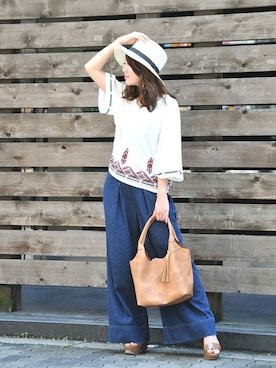 「PLAIN CLOTHING（プレーンクロージング）のアイテム」を使った、chikaさん（レディース・153cm）の夏コーディネート