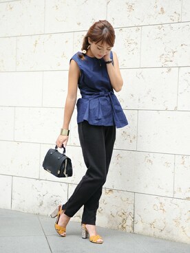 「アイテム（ヘアゴム）」を使った、chikaさん（レディース・153cm）の秋コーディネート