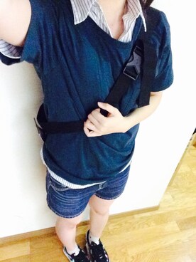 「NIKE(ナイキ)のアイテム(ショルダーバッグ)」を使った、たばたさん(レディース・162cm)の夏コーディネート