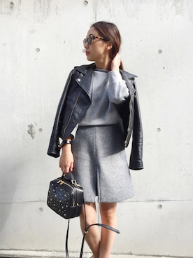 伊地知朋子さん（レディース・153cm）の冬コーディネート