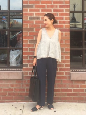 伊地知朋子さん（レディース・153cm）の夏コーディネート