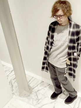 「EFFECTEN（エフェクテン）のアイテム（その他アウター）」を使った、Kenji Ishitakaさん（メンズ・173cm）の冬コーディネート