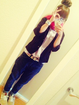 「アニオタ同盟」｜「アイテム（腕時計）」を使った、872@ヌコさん（レディース・146cm）の秋コーディネート